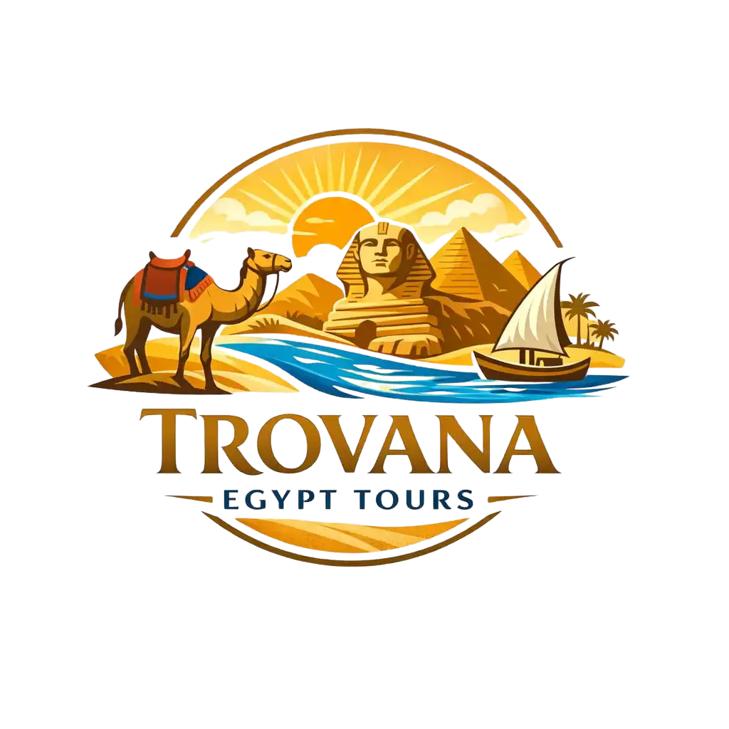 Egyptian guide with travelers